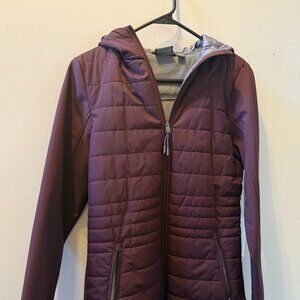 Maroon New Balance Puffer Jacket w/ Hood- Size S